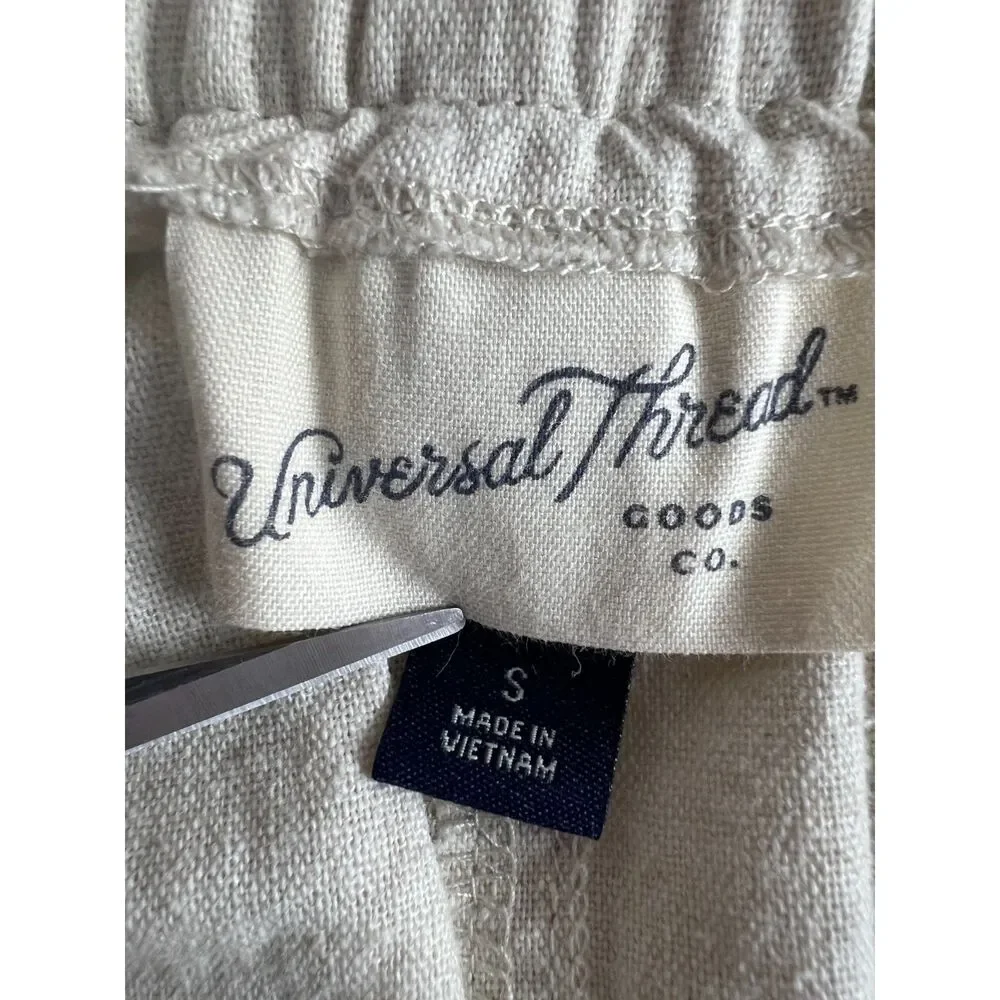 Universal Thread Women's Cotton Linen Blend Skirt Beige Size S